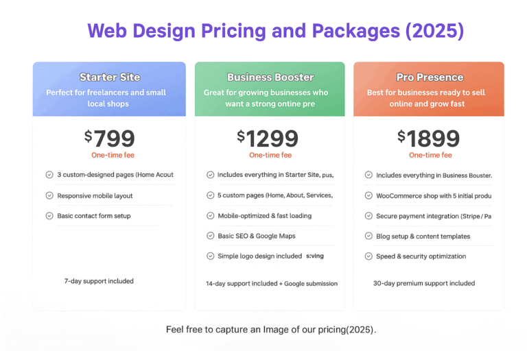 Web Design Pricing and Packages 2025 - ThinkSetup